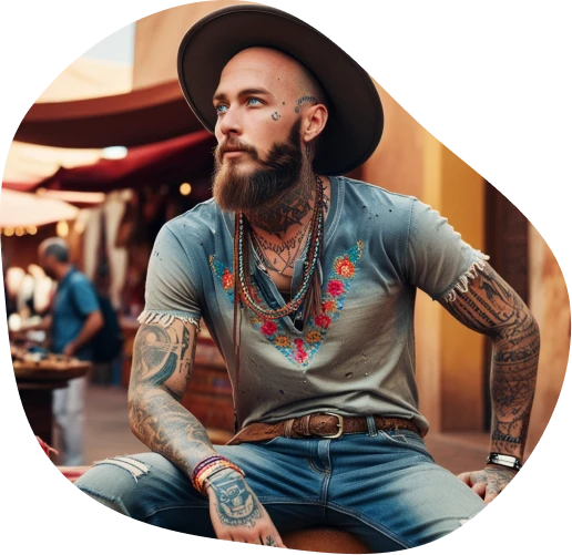 Frase HCF- Tenemos nuestra forma única de ver los productos - Una unica manera de encontrar el producto para el viajero - Reseñas o reviews Hippies con Flow